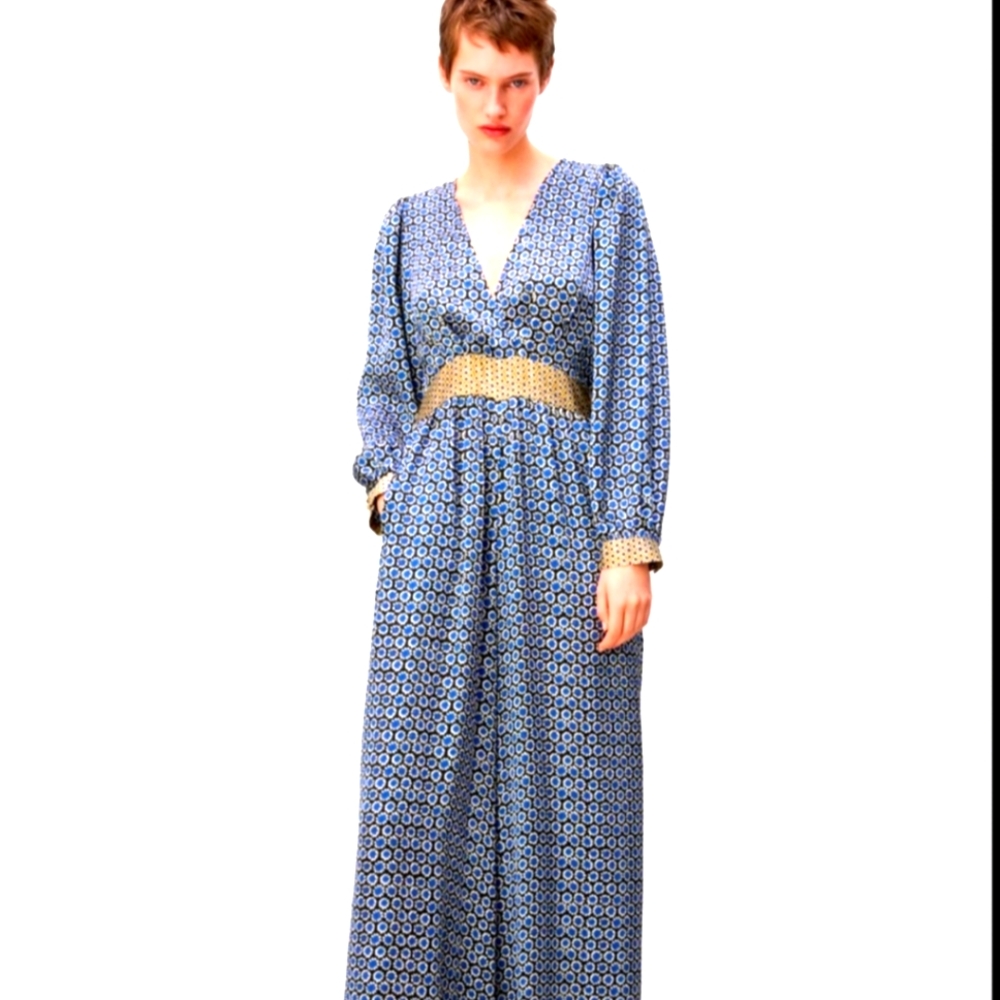 NWT Zara geometric print jumpsuit size S